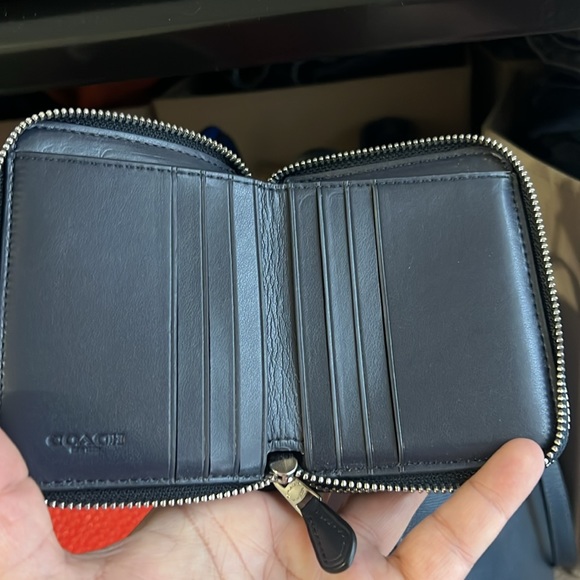 SOLD Coach Plaid & Monogram Double Zip Compact Wallet - Picture 5 of 8